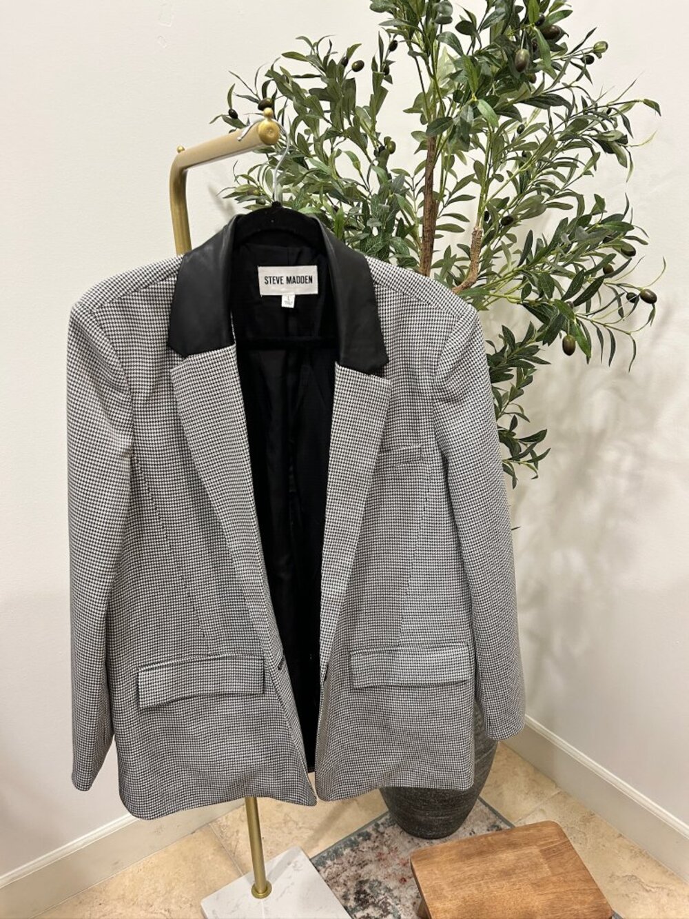 Steve Madden Houndstooth Blazer